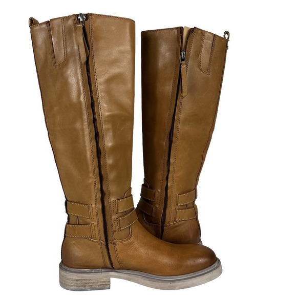 SAM EDELMAN FREDA TALL LEATHER RIDING BOOTS BROWN NWOT WOMEN'S SIZE 6.5 - Picture 4 of 16